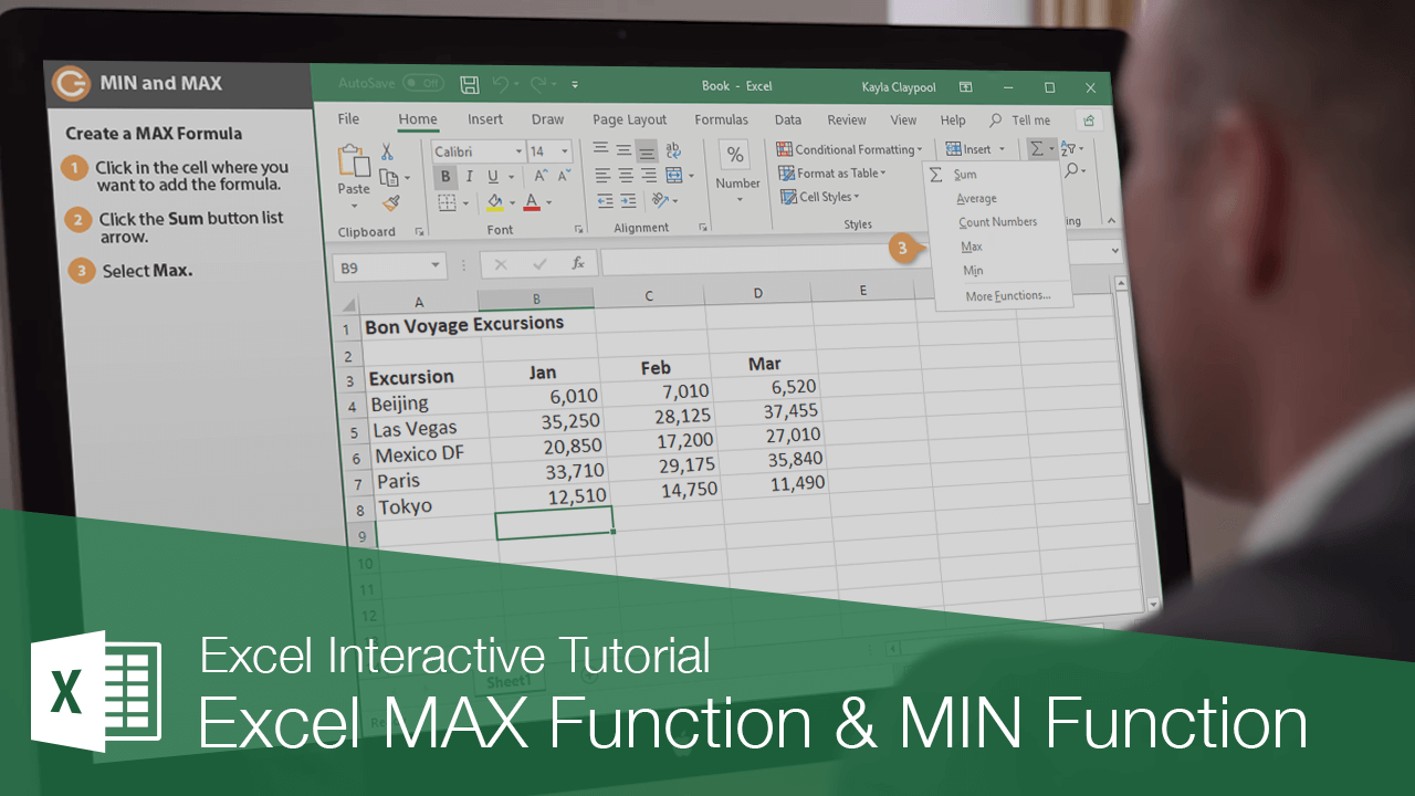 Excel MAX Function & MIN Function