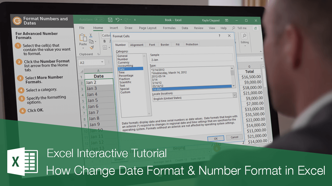 How Change Date Format & Number Format in Excel