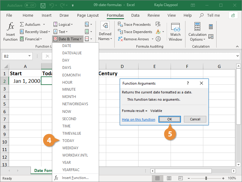 Date Formulas