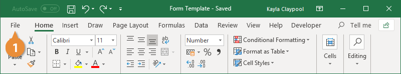 Open a Form Template