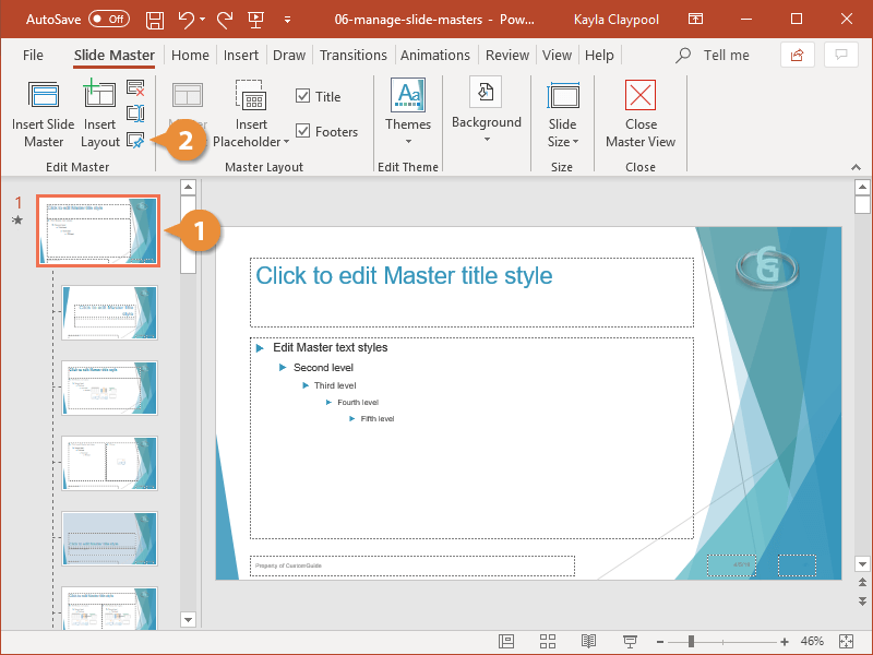 Manage Slide Masters