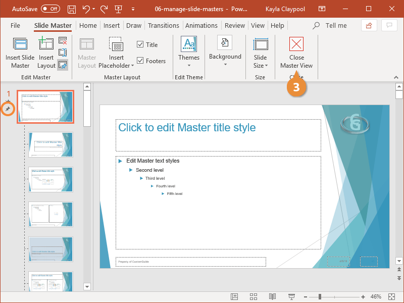 Manage Slide Masters